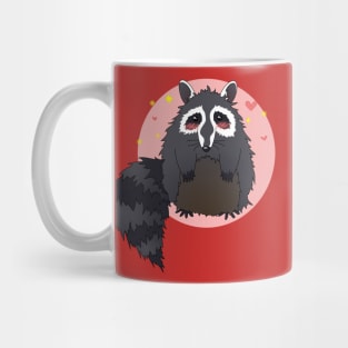 Kawaii Silly Sitting Raccoon Mug